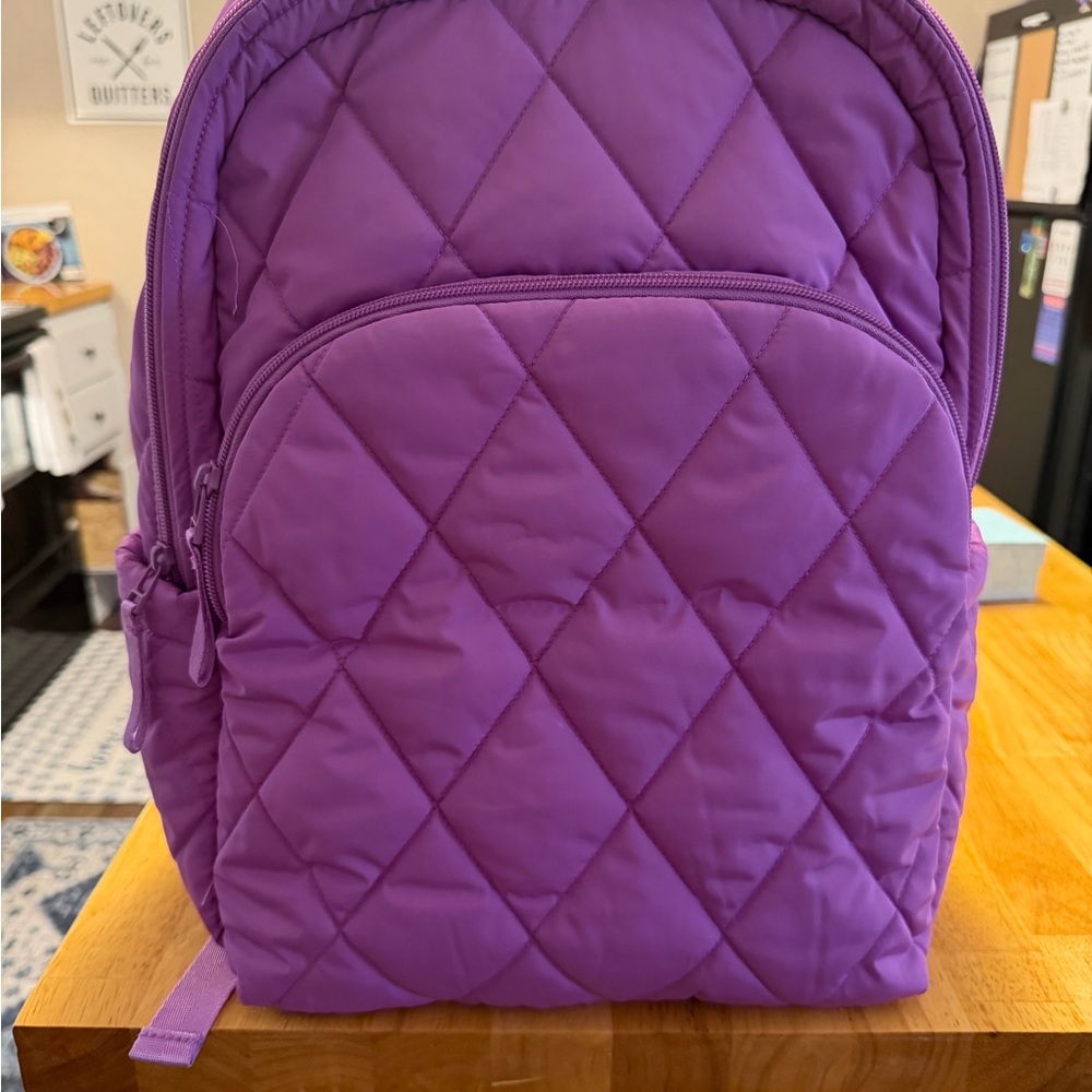 Vera Bradley Quilted Purple Women's Backpack - Stylish Everyday Bag